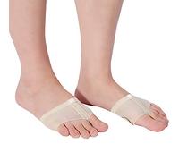 Dance Pads, Breathable Anti-Slip Half Sole Dance Paws Dance Foot Thongs Dance Pad Shoes Fitness Accessory for Jazz, Ballet, Modern, Belly Dancing(M) Beige