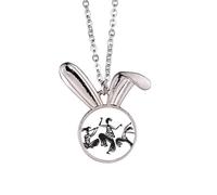 Dance People Mexico Totems Mexican Rabbit Necklace Pendant Bunny Animal Jewelry Gift