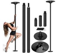 Dance Pole, Adjustable Height Fitness Pole for Home Use, Fixed and Portable, Static and Rotating, Ideal for Beginners