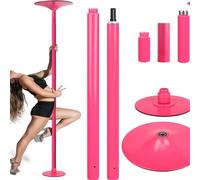 Dance Pole for Home, Fixed & Portable Stripper Fitness Pole, Adjustable Height, Static and Rotating, Ideal for Beginners and Exercise, Removable Design