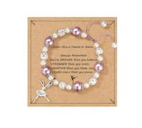 Dance Recital Gifts for Young Girls Sparkly Pink Dance Bracelet for Dance Lover Team Dancer Gift for Little Dancer Dance School Competition Gifts for