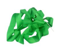 Dance Ribbons 4M Dance Ribbon Strip Gym Rhythmic Art Gymnastic Ballet Streamer Twirling Rod Stick Colorful Fitness Gymnastics Ribbons(Green)
