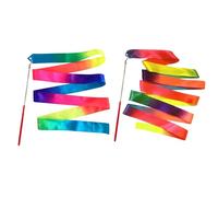 Dance Ribbons - Gradient Color Gymnastics Twirling Streamer Wand, Rhythm Movement Practice Activity Set, Ribbon Training Equipment Decoration For Preschoolers Music Classes Playroom Home School Club