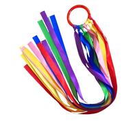 Dance Ribbons Rainbow, Gymnastics Streamers Twirling, Wrist Ribbon Wand Colorful, Soft Satin Fabric Stick Lightweight Grip Smooth Movement for Ballet Practice Preschool Photography Stage Performance