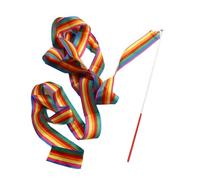 Dance Ribbons Streamers 4M Children's Gym Dance Ribbon Rhythmic Girl Art Gymnastics Ballet Streamer Twirling Rod Rainbow Stick Sports Training(Color 2)