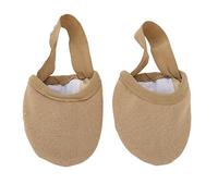 Dance Shoe Breathable Stretchy Slip Half Sole for Yoga Practice Women Belly Dancing Shoes (L) Beige