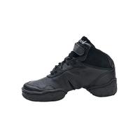 Dance Shoes Classic Popular Genuine Leather Soft Sole Breathable Modern Dance Sneakers for Women Man(White,14)