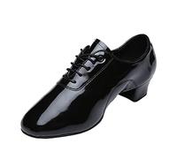 Dance Shoes for Men Ballroom Latin Salsa Shoes Wedge Round Toe Standard Dancing Shoe Classic Stylish Pu Leather Dress Shoe Comfortable Lace-Ups Slip-Resistant Loafers Breathable Loafers Dark Blue