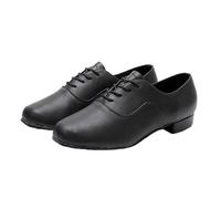 Dance Shoes for Men Lace Up,Men Breathable Leather Ballroom,Suede Sole,Wear-Resistant,Low Heel,Ballroom Modern Tango Salsa Practice Social Dance