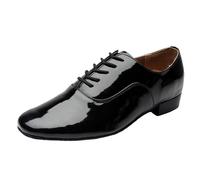 Dance Shoes for Men Lace Up,Men Breathable Leather Ballroom,Suede Sole,Wear-Resistant,Low Heel,Ballroom Modern Tango Salsa Practice Social Dance