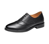 Dance Shoes for Men,Mens Line Dancing,Black Ballroom Dance Leather Character Latin Salsa Tango Practice Shoes for Man,Cowhide Leather,Rubber Sole,Soft,for Stage