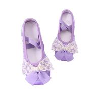 - Dance shoes for with soft sole, ideal as ballet shoes for toddlers, suitable for performances, dance evenings, flexible in everyday life as well as for outdoor activities, purple, 10.5 UK Child