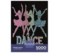 Dance Silhouette 1000 Piece Jigsaw Puzzle Jigsaw Puzzle for Adults Colorful Pattern Puzzle Game for Family Stress Relief 38x26cm/1000pcs