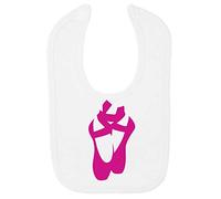 Dance Silhouette Ballerina (Pose 4) Cotton Baby bib - White