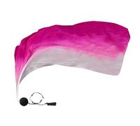Dance Silk Veil - Professional Flow Arts Streamer, Colorful Poi Flags With Ball, Lightweight Chiffon Fabric Prop, Graceful Accessory Case Prop | for Belly Dance Worship Meditation Exercise Routine