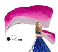 Dance Silk Veil - Silk Scarf Veils, Colorful Gradual Ribbon, Elegant Poi Ball Accessory | Flow Arts Belly Tool, Performance Practice Prop, Creative Worship, Expressive Movement for Dance