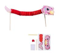 Dance Snake Assembly Toy Set For Kid Teen Handmade Chinese Paper Puppet Craft Set For Spring Festival Party Supplies Dragon Dance