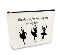 Dance Teacher Appreciation Gift Ballerina Gift Dancer Makeup Bag Ballet Dancing Girl Dancer Gift Thank You Gift for Teacher Dance Team Dance Lover Gift Ballet Lover Gift Thanksgiving Birthday Gift