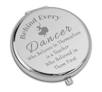 Dance Teacher Gift Compact Pocket Makeup Mirror Appreciation Gift for Dance Instructor Dance Team Teacher Thank You Present from Student Christmas Graduation Present Purse Pocket Makeup Compact Mirror