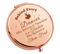 Dance Teacher Gifts Dance Lover Gift Compact Makeup Mirror Dance Teacher Thank You Gift Leaving Gifts for Dance Teacher Graduation Gift Christmas Birthday Gift Dancing Gifts Folding Makeup Mirror