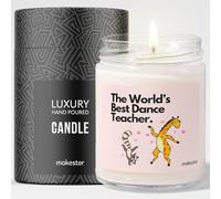 Dance Teacher Gifts - Luxury Soy Wax Candle - Vanilla, Jasmine, Sugared Almond - Makester