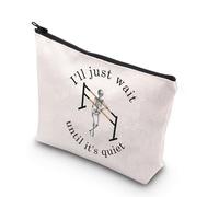 Dance Teacher Makeup Bag Dancing Skeleton Gift I'll Just Wait Until It's Quiet Ballet Teacher Cosmetic Bag (just Wait UK)