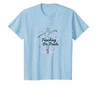 Dance Teacher Teaching On Pointe Ballet Instructor Gift T-Shirt, Kids, Baby Blue, 10 Years