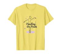 Dance Teacher Teaching On Pointe Ballet Instructor Gift T-Shirt, Men, Lemon, 3XL