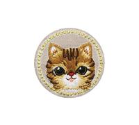 Dance Tights Women 3 Pieces Cute Cat Panda Rabbit Patch Iron Emblem Embroidery 4.3 * 4.3CM(Cat)