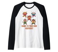 Dance to Your Own Hoofbeat Scottish Highland Farmer Cowgirl Raglan Baseball Tee