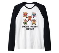 Dance to Your Own Hoofbeat Scottish Highland Farmer Cowgirl Raglan Baseball Tee