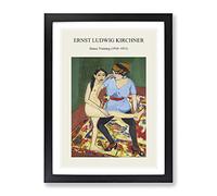 Dance Training By Ernst Ludwig Kirchner Exhibition Museum Painting Framed Print | A3 Black Framed Wall Art | Ready to Hang | Modern Historical Picture | Living Room Bedroom Lounge Office