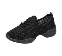 Dance Training Sneakers,Breathable Mesh Dance Sneakers,Breathable,Non Slip,Cool,Suitable for Jazz,Tap,Street Jazz,Walking,Hip Hop,Ballet,Cha Cha,Swing,Quickstep Black