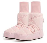 Dance Warm Up Booties, Windproof Fleece Lined Ballet Booties, Size 34-35 | Adjustable Fit For Comfort, Anti-slip Microfiber Sole, Ideal For Dancers & Casual Use