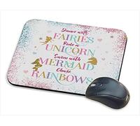 Dance With Fairies Ride A Unicorn Swim With Mermaid Chase Rainbows Mouse Pad/Mat, PC/Computer Accessories.