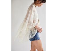 Dance With Me Sheer Poncho Jacket at Free People in Ivory - female