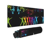 Dance with Music Gaming Mousepad Large Waterproof Non-Slip Desk Mat for Home Office Work Computer, Keyboard Pad Work from Home Essentials - 80x30cm