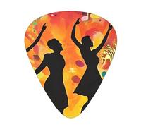 Dance With Music Guitar Picks Gift Set - Smooth Durable Plectrums For Acoustic, Electric & Bass Guitar, Perfect Present For Guitar Lovers & Musicians