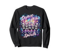 Dance with the Spirits Halloween Skeleton Dance Sweatshirt