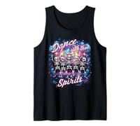 Dance with The Spirits Halloween Skeleton Dance Tank Top