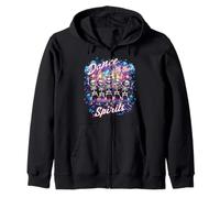 Dance with the Spirits Halloween Skeleton Dance Zip Hoodie