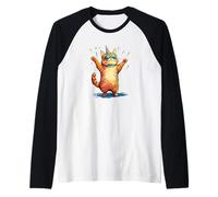 Dance with this partying Cat tonight for Boys and Girls Raglan Baseball Tee