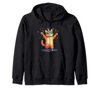 Dance with this partying Cat tonight for Boys and Girls Zip Hoodie
