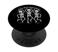 Dance With Your Demons Skeleton Party PopSockets Adhesive PopGrip
