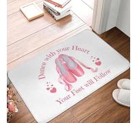 Dance With Your Heart Your Feet Will Follow Ballet Dancing Ballerina Dancer Anti-slip Doormat Floor Mat Carpet Rug Footpad Mats