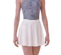 DanceDaily Adult Ballet Dance Skirt Women Soft Mesh Dance Skirts Pull on Elastic Waist Ballerina Clothing, White, L
