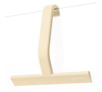 dancemoon JustHang Shower Squeegee, All-One-Piece Soft-Touch Silicone Squeegee with Built-in Hook, Streak-Free & No-Squeak Cleaning for Shower Doors, Windows, Mirrors, Tiles, Cars, 25 cm, Sand Beige