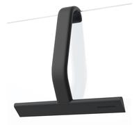 dancemoon JustHang Shower Squeegee for Shower Doors, All-one-Piece Silicone with Built-in Hook Design for Easy Hanging and Cleaning, 25 cm, Black