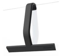dancemoon JustHang Shower Squeegee, All-One-Piece Soft-Touch Silicone Squeegee with Built-in Hook, Streak-Free & No-Squeak Cleaning for Shower Doors, Windows, Mirrors, Tiles, Cars, 25 cm, Black