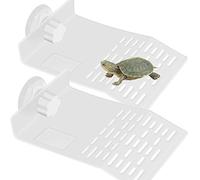 dancepandas Floating Turtle Basking Platform 2PCS Reptiles Tortoise Turtle Climbing Platform Aquarium Floating Turtle Pier Ladder Dock for Small Reptile Tortoise Frog Newt Terrapin (s)